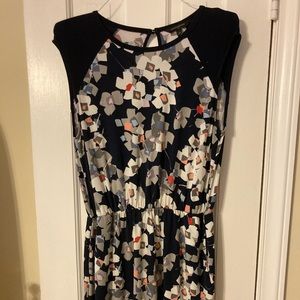 Banana Republic Abstract Floral Dress Cap Sleeves